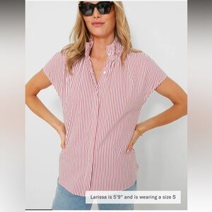 Pomander Place / Tuckernuck Red Stripe Rae Blouse XL